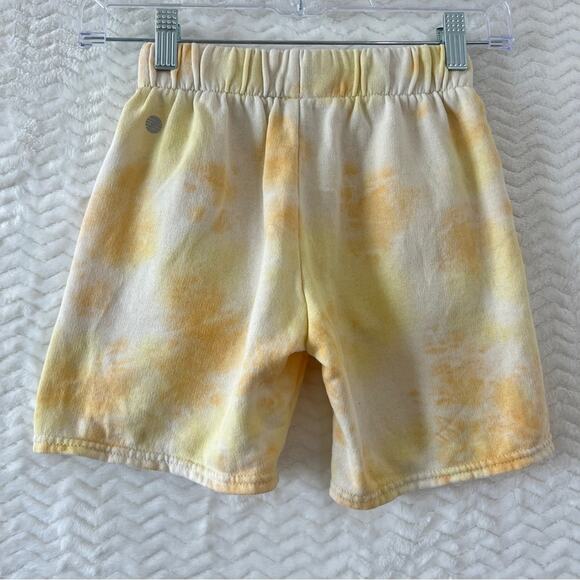 Z by Zella Size Medium Shorts Yellow Orange Tie Dye Sweatshirt Material - Picture 2 of 8